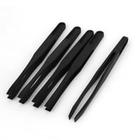 Black 6.5mm Uxcell Plastic Anti Static Tip Wide Tweezer 